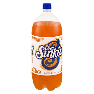  Diet Sunkist Soda 2 Liter Bottle Orange 