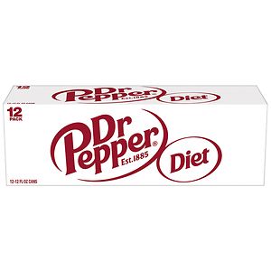 Diet Dr. Pepper Soda 12 Pack 12 oz Cans image