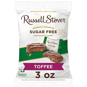  Russell Stover Sugar Free Chocolates Toffee Squares 