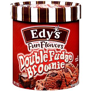  Edy's Fun Flavors Ice Cream Double Fudge Brownie 