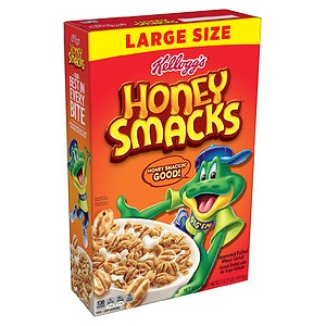 Kellogg's Honey Smacks Sweetened Puffed Wheat Cereal Honey image