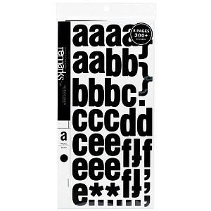 American Crafts Remarks Letter Sticker Book Large Hazel Black