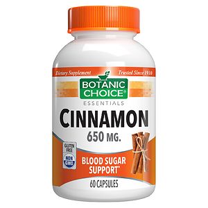 Botanic Choice Cinnamon 650 mg Herbal Supplement Capsules image