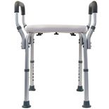 Adjustable Removable Arm Shower Bench without Back wag-Adjustable Removable Arm Shower Bench without Back