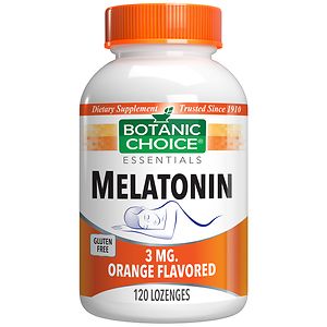  Botanic Choice Melatonin 3 mg Dietary Supplement Lozenges Orange Flavored 