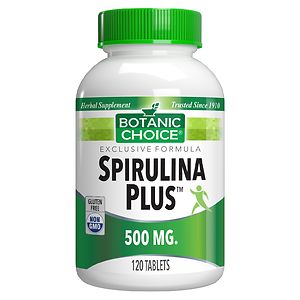 Botanic Choice Spirulina Plus 500 mg Herbal Supplement Tablets image