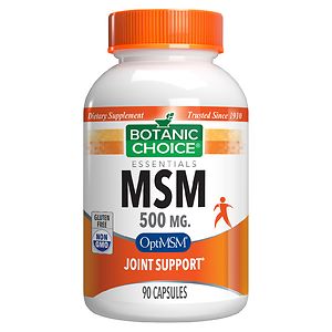  Botanic Choice MSM 500 mg Dietary Supplement Capsules 
