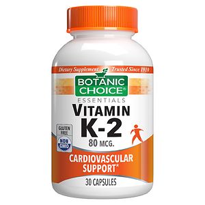 Botanic Choice Vitamin K-2 80 mcg Dietary Supplement Capsules image