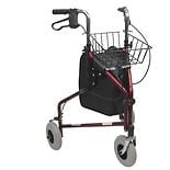 3 Wheel Aluminum Rollator, 13 lbs.Red wag-3 Wheel Aluminum Rollator, 13 lbs.Red