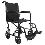19 inch Steel Transport Chair, 23 lbs.Black wag-19 inch Steel Transport Chair, 23 lbs.Black