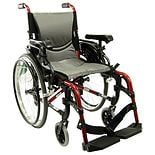 16 inch Aluminum Wheelchair with Flip-Back Armrests, 29lbsRed wag-16 inch Aluminum Wheelchair with Flip-Back Armrests, 29lbsRed