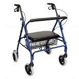 Extra Wide Steel Bariatric RollatorBlue wag-Extra Wide Steel Bariatric RollatorBlue