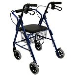 Aluminum Rollator with Low Seat, 11lbsBlue wag-Aluminum Rollator with Low Seat, 11lbsBlue