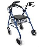 Aluminum Rollator with Loop Brakes and 8 inch Wheels, 15lbsBlue wag-Aluminum Rollator with Loop Brakes and 8 inch Wheels, 15lbsBlue