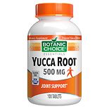 Botanic Choice Yucca Root 500 mg Herbal Supplement Tablets