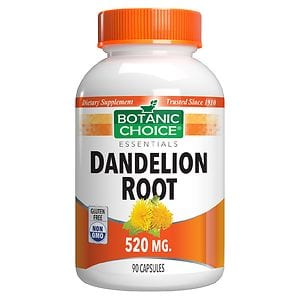  Botanic Choice Dandelion Root 520 mg Herbal Supplement Capsules 
