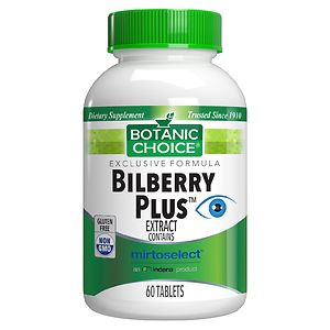  Botanic Choice Bilberry Plus Herbal Supplement Tablets 