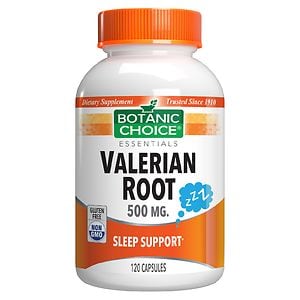  Botanic Choice Valerian Root 500 mg Herbal Supplement Capsules 