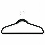 Honey Can Do Velvet Hangers Black, 20pk