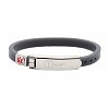 Hope Paige Thin Rubber Medical Bracelet Gray 