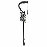 Black Offset Cane with Zebra Clutch Combo wag-Black Offset Cane with Zebra Clutch Combo