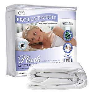 Protect-A-Bed PLUSH Velour top, dust mite & allergy barrier/waterproof mattress protector Twin image