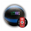 GoFit Ultimate 15lb Rubber Medicine Ball Black & Blue
