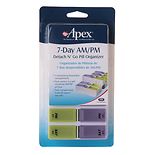 7-Day AM/PM Detach N' Go Pill OrganizerPurple & Green wag-7-Day AM/PM Detach N' Go Pill OrganizerPurple & Green