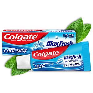  Colgate MaxFresh Whitening Fluoride Toothpaste with Mini Breath Strips Mint 