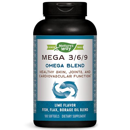 Nature's Way Mega 3/6/9 Omega Blend 1350 mg Dietary Supplement Softgels - 180 ea