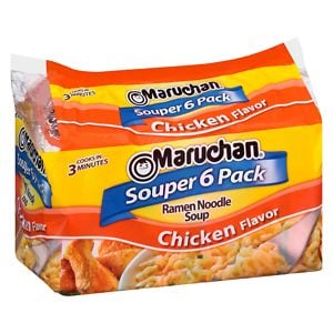  Maruchan Souper Ramen Noodle Soup 6-Pack Chicken Flavor 