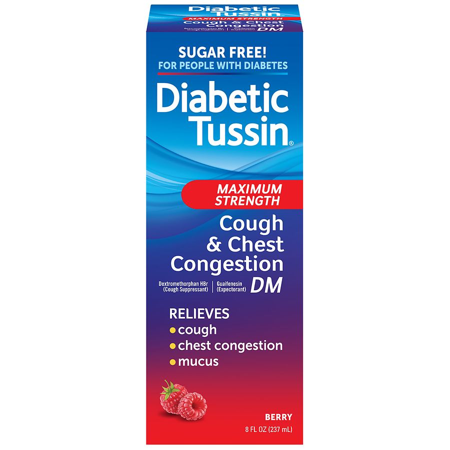 Diabetic Tussin Cough Suppressant & Expectorant DM Maximum