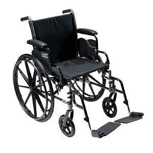 Drive Medical Cruiser lll Wheelchair 20 inch with Flip Back Desk Arms Swing Footrest image