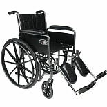 Travelers SE Steel Wheelchair with Removable Arms and Elevating Legrest 18 Inch wag-Travelers SE Steel Wheelchair with Removable Arms and Elevating Legrest 18 Inch