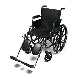 Everest & Jennings Traveler Lightweight Wheelchair with Flip Back Desk Arm & Elevate Leg Rests image