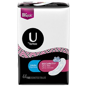 Kotex Natural Balance Ultra Thin Pads, Regular, 44 ea