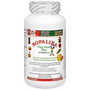  Nopalina Flax Seed Plus Dietary Supplement Capsules 