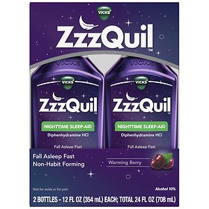 ZzzQuil Nighttime Sleep-Aid Liquid 2 Pack Berry image