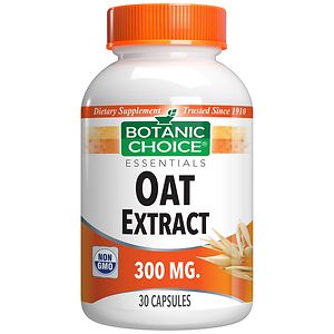 Botanic Choice Oat Extract 300 mg Herbal Supplement Capsules