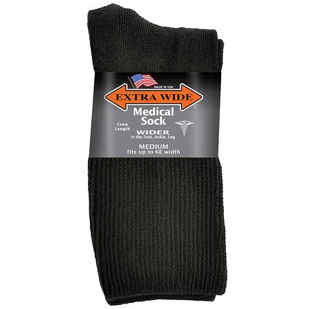 Extra Wide Medical Socks Mens White | Walgreens