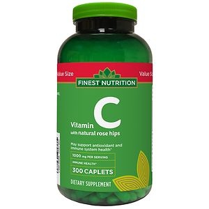 Finest Nutrition Vitamin C with Rose Hips 1000mg, Caplet image