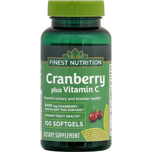 Finest Nutrition Cranberry + Vitamin C, Softgel image