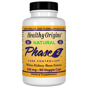 Healthy Origins Phase 2, White Kidney Bean Extract 500 mg, Capsules image