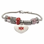 Hope Paige Pandora Style Bracelet Red & Pink