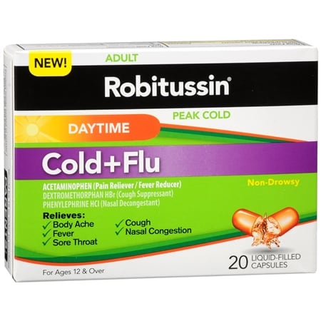 UPC 300318721209 product image for Robitussin Daytime Cold + Flu Liquid Capsules | upcitemdb.com