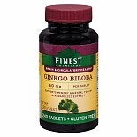 Finest Nutrition Ginkgo Biloba 60mg, Tablets product image