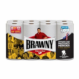 Brawny Paper Towels, Giant Rolls, Pick-A-Size White