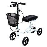Luxury Lightweight 4-Wheeled Knee Walker with BasketWhite wag-Luxury Lightweight 4-Wheeled Knee Walker with BasketWhite