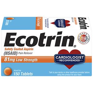 Ecotrin 81 mg Low Strength Safety Coated Aspirin Tablets image