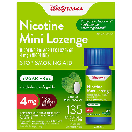 Walgreens Nicotine 4MG Mint Mini-Lozenges